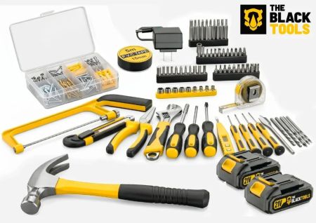Parafusadeira Furadeira De Impacto The Black Tools Com Maleta 